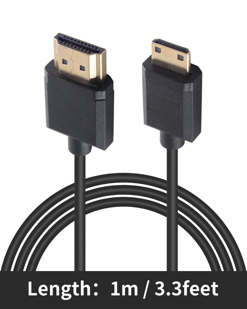 Duttek Ultra-Thin Mini HDMI to HDMI Cable 3FT/1M, HDMI to Mini HDMI Cable Support 4K Ultra HD, 1080p, 3D,for Projector, Monitor, Camcorder(Mini HDMI 2.0) - Image 5